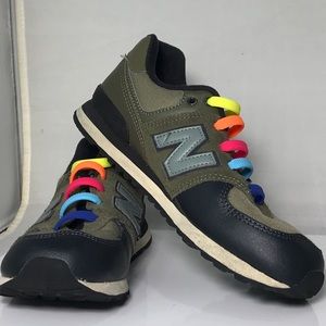New Balance Kid’s 754 Green Black Grey Size 3